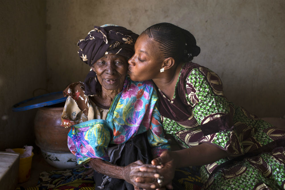 Djaminatoe with her grandmother Aminata