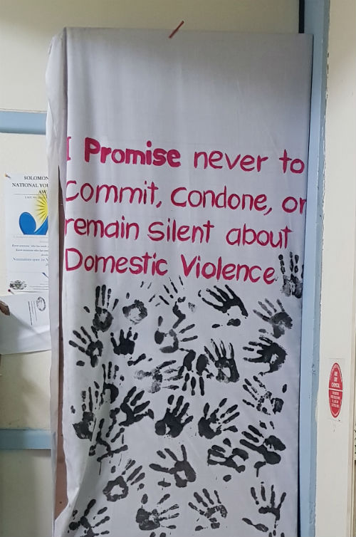 Over 60% of women and girls experience gender based violence in the Solomon Islands and over 70% think it's acceptable.