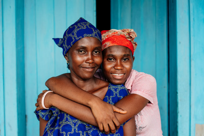 Zainab with her mother, who is a Sowei and a former practitioner of FGM
