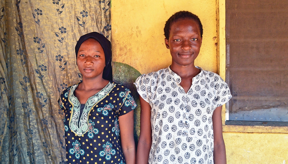 Sisters Fatouma, 18, and Koumba, 16, are both deaf