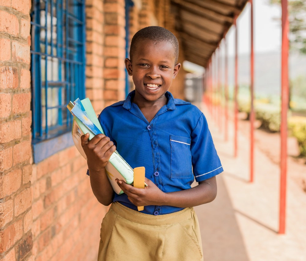 Deborah, 11, had her school uniform bought by the youth club members