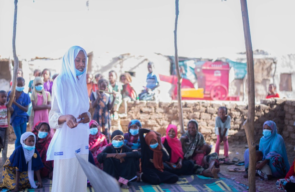 Zainab, 21, teaches women literacy skills and believes that education offers girls a better future.