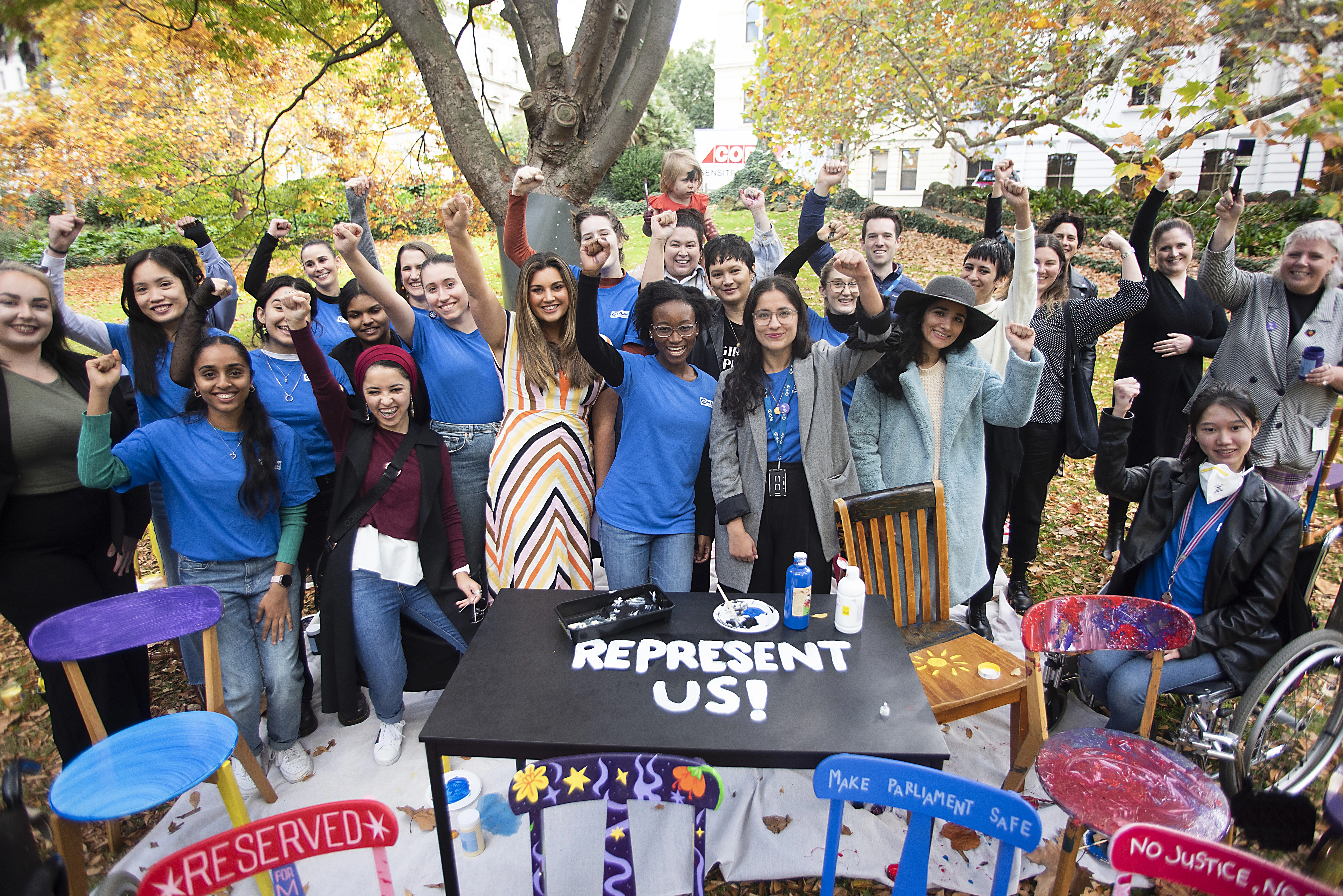 Represent Us Media Stunt in Treasury Gardens, May 2022