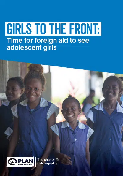 Girls to the front: Time for foreign aid to see adolescent girls