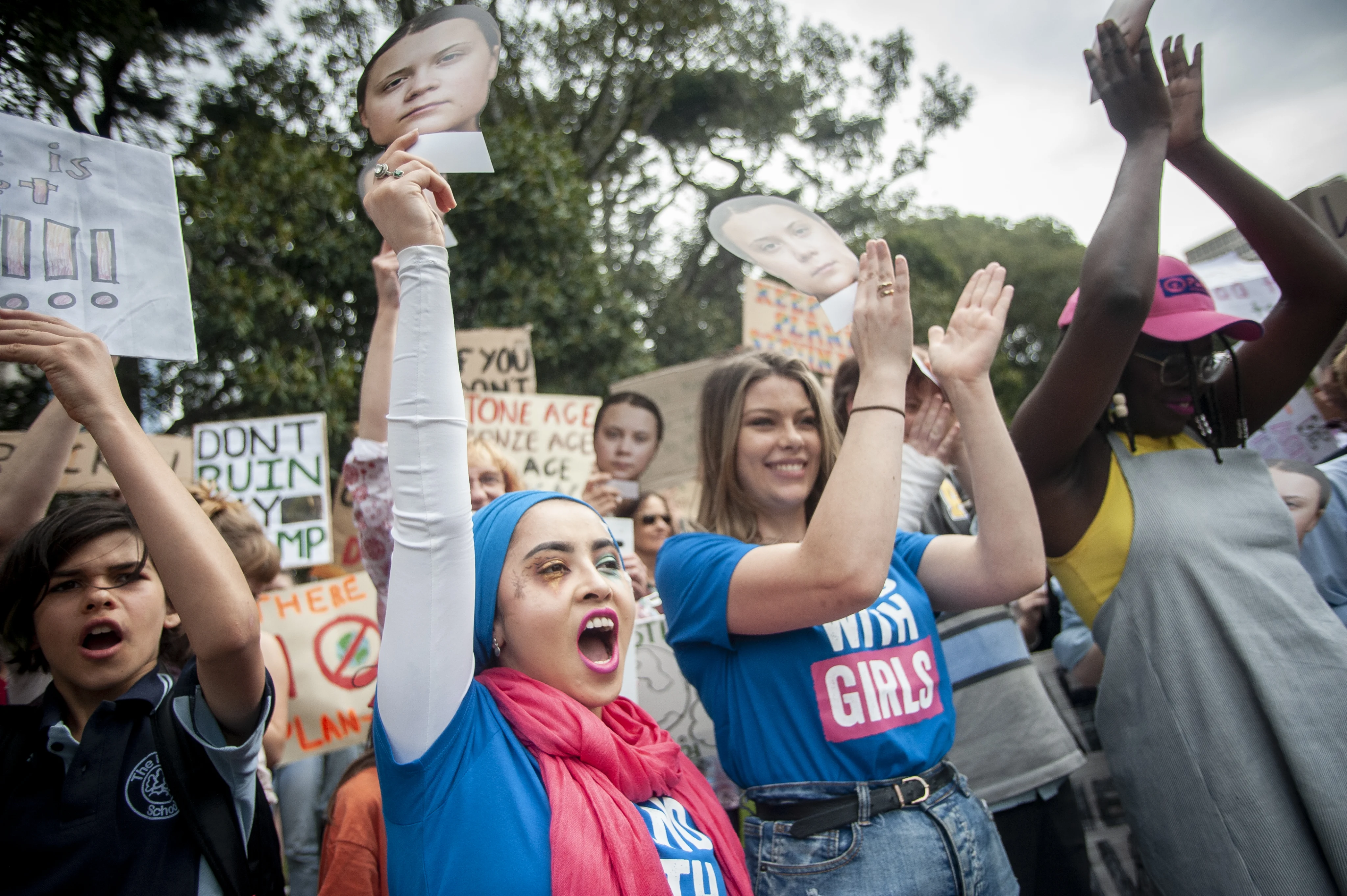 Activists at a climate change protest