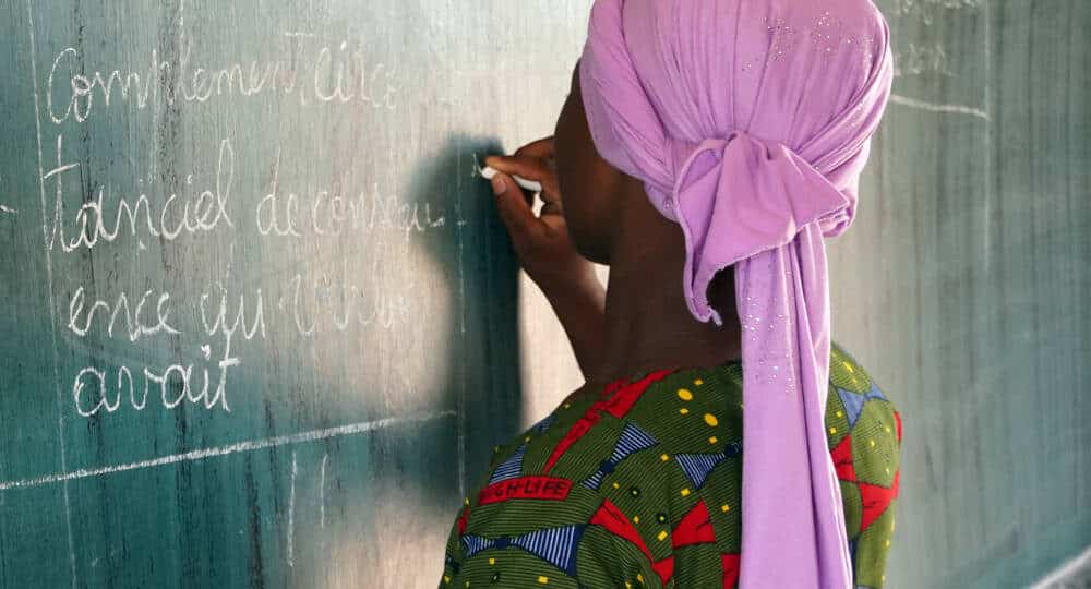 Mariam*, 18, is now back at school studying for her exams