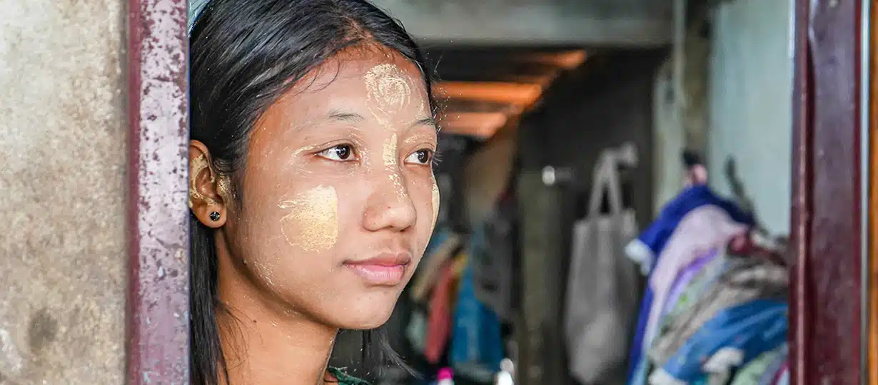 In the community of Cox’s Bazar in Bangladesh, 21-year-old Useaking, a mother of two, is helping to prevent early and forced marriage by educating young women and girls about their rights and available health services in Bangladesh with the aid of Plan’s LEAP program
Photo by Plan International