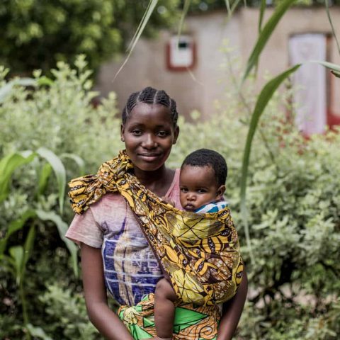 Melissa, 18, with her baby son