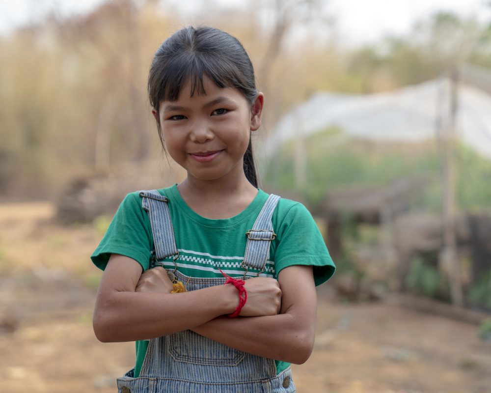 Young girl at her home in Stung Treng Province, Cambodia