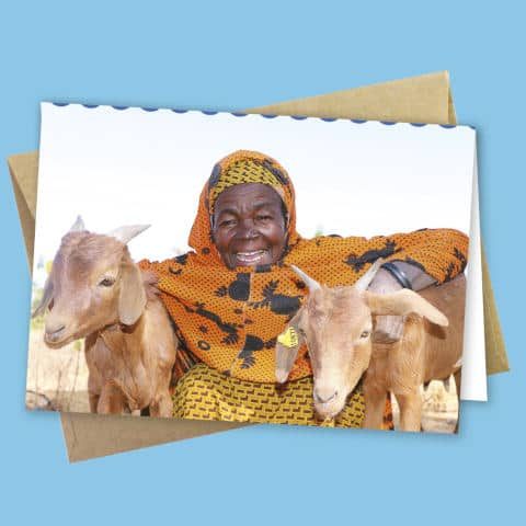 Give two goats to a family Gift of Hope