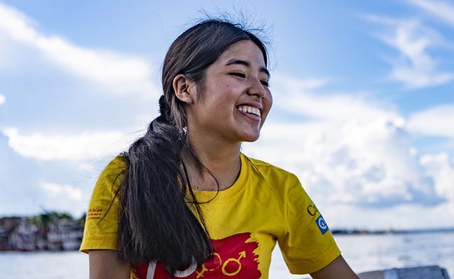 Natsumi became a peer-to-peer educator with her training in Plan International’s We Decide: Reducing Adolescent Pregnancy in Loreto, Peru, project. Photo by Gina Rosas / Plan International